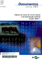 Thumbnail de Cálculo do custo da monta natural e da inseminação artificial: Versão 2004.1.