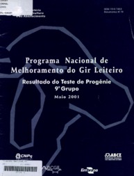 Thumbnail de Programa Nacional de Melhoramento do Gir Leiteiro: resultado do teste de progênie - 9º grupo.