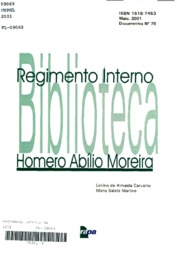 Thumbnail de Regimento interno da Biblioteca Homero Abílio Moreira.