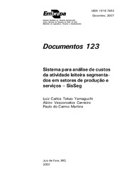 Thumbnail de Sistema para análise de custos da atividade leiteira segmentados em setores de produção e serviços - SisSeg.