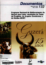 Thumbnail de Programa Nacional de Melhoramento do Guzerá para Leite: resultados do Teste de Progênie, do Arquivo Zootécnico Nacional e do Núcleo MOET.
