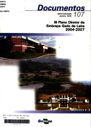 Thumbnail de III Plano diretor da Embrapa Gado de Leite : 2004-2007.