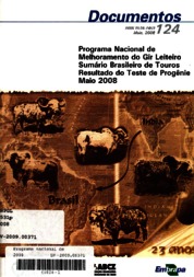 Thumbnail de Programa nacional de melhoramento do gir leiteiro sumário brasileiro de touros resultado do teste de progênie - maio 2008.