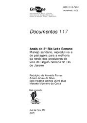 Thumbnail de Manejo sanitário, reprodutivo e de pastagens para a melhoria da renda dos produtores de leite da Região Serrana do Rio de Janeiro: anais.