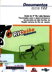Thumbnail de Tecnologias para o desenvolvimento da pecuária de leite familiar da Região Serrana do Rio de Janeiro: anais.