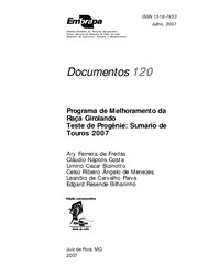Thumbnail de Programa de melhoramento da raça Girolando - teste de progênie - Sumário de touros 2007.