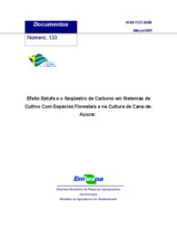 Thumbnail de Efeito estufa e o seqüestro de carbono em sistemas de cultivo com espécies florestais e na cultura de cana-de-açúcar.