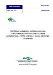 Thumbnail de Protocolo da Embrapa Agrobiologia para caracterização fisiológica de bactérias diazotróficas a partir de ensaios do uso de fontes de carbono.