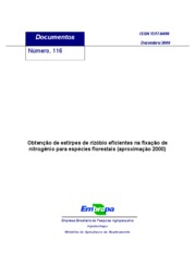 Thumbnail de Obtenção de estirpes de rizóbio eficientes na fixação de nitrogênio para espécies florestais (aproximação 2000).