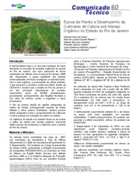 Thumbnail de Época de plantio e desempenho de cultivares de cebola sob manejo orgânico no Estado do Rio de Janeiro.