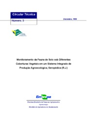 Thumbnail de Monitoramento da fauna de solo sob diferentes coberturas vegetais em um sistema integrado de produção agroecológica, Seropédica (R.J.).