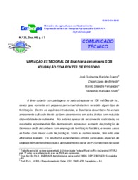 Thumbnail de Variação estacional de Brachiaria decumbens sob adubação com fontes de fósforo.