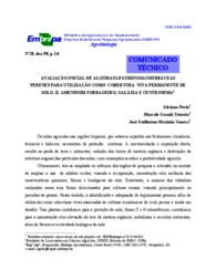 Thumbnail de Avaliação inicial de algumas leguminosas herbáceas perenes para utilização como cobertura viva permanente de solo. II. Amendoim forrageiro, galáxia e centrosema.