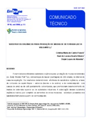Thumbnail de Substratos orgânicos para produção de mudas de beterraba (Beta vulgaris L.).