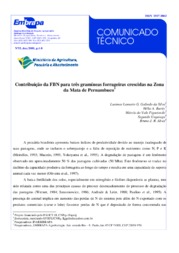 Thumbnail de Contribuição da FBN para três gramíneas forrageiras crescidas na Zona da Mata de Pernambuco.