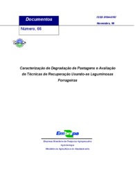 Thumbnail de Caracterização de degradação de pastagens e avaliação de técnicas de recuperação usando-se leguminosas forrageiras.