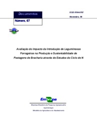 Thumbnail de Avaliação do impacto da introdução de leguminosas forrageiras na produção e sustentabilidade de pastagens de Brachiaria através de estudos do ciclo de N.