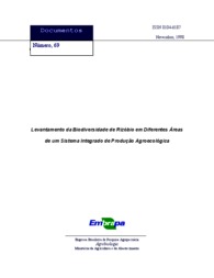 Thumbnail de Levantamento da biodiversidade de rizóbio em diferentes áreas de um sistema integrado de produção agroecológica.