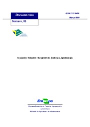 Thumbnail de Manual de soluções e reagentes da Embrapa Agrobiologia.