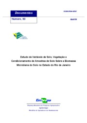 Thumbnail de Estudo de variáveis de solo, vegetação e condicionamento de amostras de solo sobre a biomassa microbiana do solo no Estado do Rio de Janeiro.