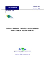 Thumbnail de Protocolo da Embrapa Agrobiologia para isolamento de rizóbio a partir de nódulo de planta-isca.