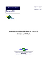 Thumbnail de Protocolos para preparo de meios de cultura da Embrapa Agrobiologia.