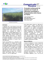 Thumbnail de Produção de biomassa de guandu em função de diferentes densidades e espaçamentos entre sulcos de plantio.