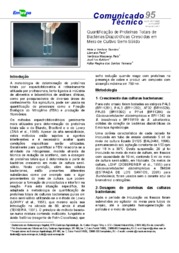 Thumbnail de Quantificação de proteínas totais de bactérias diazotróficas crescidas em meio de cultivo semi-sólido.