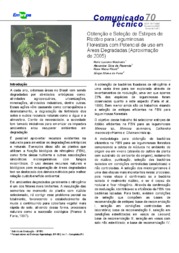 Thumbnail de Obtenção e seleção de estirpes de rizóbio para leguminosas florestais com potencial de uso em áreas degradadas (Aproximação de 2005).