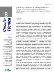 Thumbnail de Parâmetros qualitativos de genótipos de capim elefante (Pennisetum purpureum Schum.) estudados para a produção de energia através da biomassa.