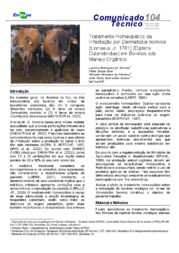 Thumbnail de Tratamento homeopático da infestação por Dermatobia hominis (Linnaeus Jr, 1781) Díptera: Cuterebridae) em bovinos sob manejo orgânico.