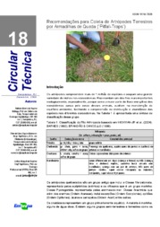 Thumbnail de Recomendações para coleta de artrópodes terrestres por armadilhas de queda (