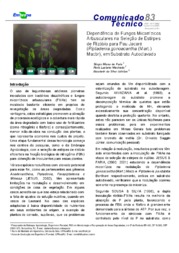 Thumbnail de Dependência de fungos micorrízicos arbusculares na seleção de estirpes de rizóbio para pau jacaré (Piptadenia gonoacantha (Mart.) Macbr), em substrato autoclavado.