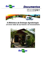 Thumbnail de A Biblioteca da Embrapa Agrobiologia: um breve relato de sua história e do funcionamento.