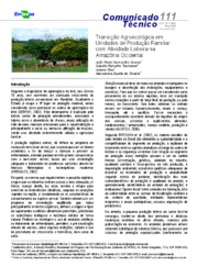 Thumbnail de Transição agroecológica em unidades de produção familiar com atividade leiteira na Amazônia Ocidental.