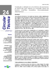 Thumbnail de Construção e validação de uma biblioteca de promotores de transcrição para estudos de expressão gênica da bactéria endofítica diazotrófica Gluconacetobacter diazotrophicus.