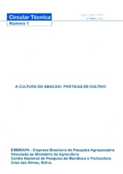 Thumbnail de A cultura do abacaxi: práticas de cultivo.