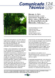 Thumbnail de Manejo do solo convencional e com coberturas vegetais - efeito sobre a distribuição do sistemas radicular do mamoeiro 'Tainung 1'.