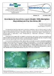 Thumbnail de Ocorrência de Aleurothrixus aepim (Goeldi, 1886) (Hemiptera: Aleyrodidae) em Cruz das Almas, BA.