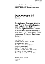 Thumbnail de Controle dos casos de mastite e da Artrite Encefalite Caprina com a utilização de boas práticas agropecuárias: uso de procedimentos operacionais e instruções de trabalho no setor leiteiro da Embrapa Caprinos e Ovinos.