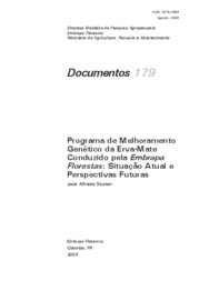 Thumbnail de Programa de melhoramento genético da erva-mate conduzido pela Embrapa Florestas: situação atual e perspectivas futuras.
