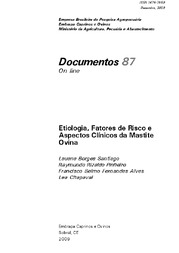 Thumbnail de Etiologia, fatores de risco e aspectos clínicos da mastite ovina.