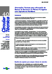Thumbnail de Orientações técnicas para a formação de bancos de sementes de plantas forrageiras para agricultores familiares.