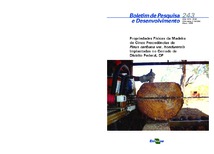 Thumbnail de Propriedades físicas da madeira de cinco procedências de pinus caribaea var. hondurensis implantadas no cerrado do Distrito Federal, DF.