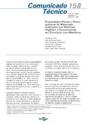 Thumbnail de Propriedades físicas e físico-químicas de maracujás cultivados nos sistemas orgânico e convencional, em consórcio com mandioca.