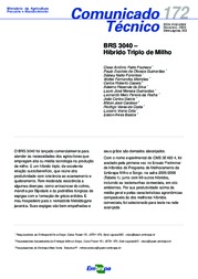 Thumbnail de BRS 3040: híbrido triplo de milho.