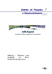 Thumbnail de ARAquá: software para avaliação de risco ambiental de agrotóxico.