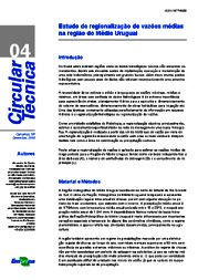 Thumbnail de Estudo de regionalização de vazões médias na região do Médio Uruguai.
