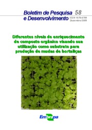 Thumbnail de Diferentes níveis de enriquecimento de composto orgânico visando sua utilização como substrato para produção de mudas de hortaliças.