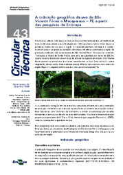 Thumbnail de A indicação geográfica da uva de São Vicente Férrer e Macaparana - PE a partir das pesquisas da Embrapa.